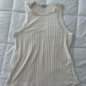 White Sweater Tank Top